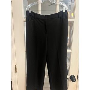 Chicos Black Dress Pants Womens 2.5 Regular Straight Leg Trouser Career Office